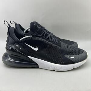 Nike Air Max 270 Running Shoes Mens Size 14 Black White Comfort Low Top Sneakers
